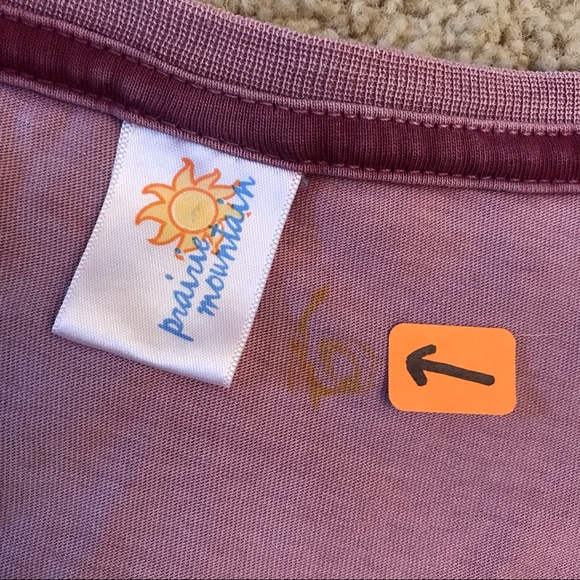 Alaska Wolf Graphic Tee Womens Size Medium Ombre Pink Dye V Neck Short Sleeve - Picture 7 of 8